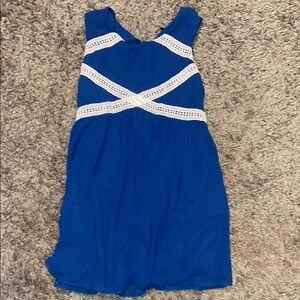 Amy Byer Blue Dress with White Accents